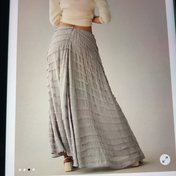 Bianca Nygard Black Ruffle Stripe Maxi Skirt. - Picture 10 of 11